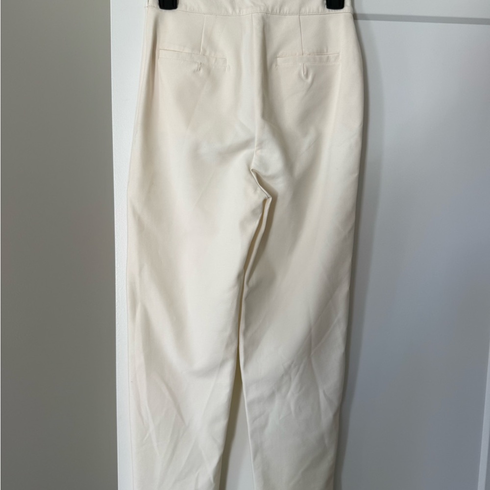 Frances Valentine Cream Cropped Straight Ankle Lucy Pants - Picture 7 of 7